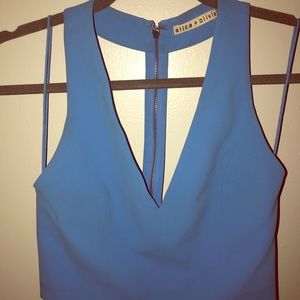 Baby blue Alice and Olivia top. I paid 158 for it